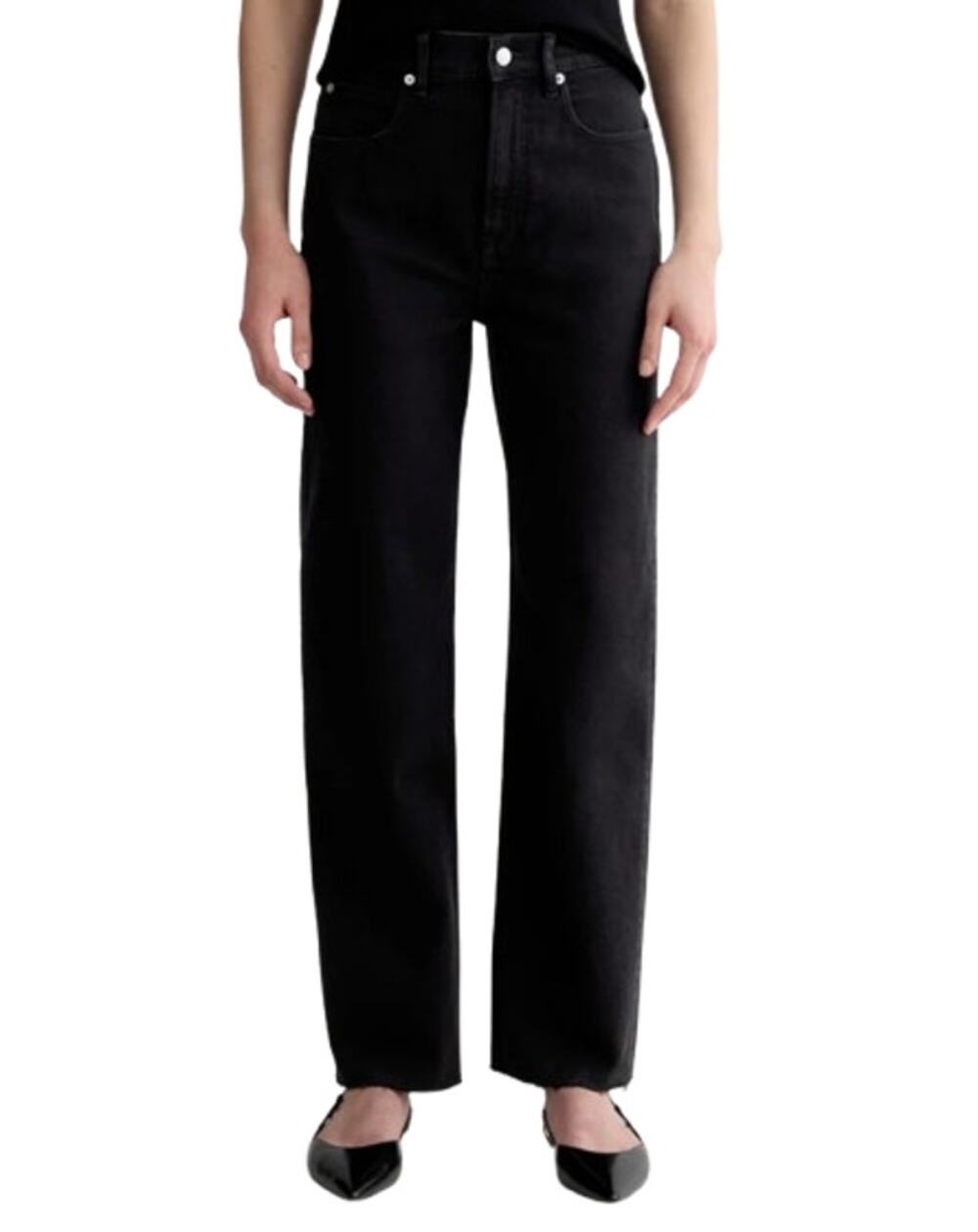 EVERLANE Women's The Way-High Jeans Size 26 Long US 2 Coal Black Low Stretch NWT